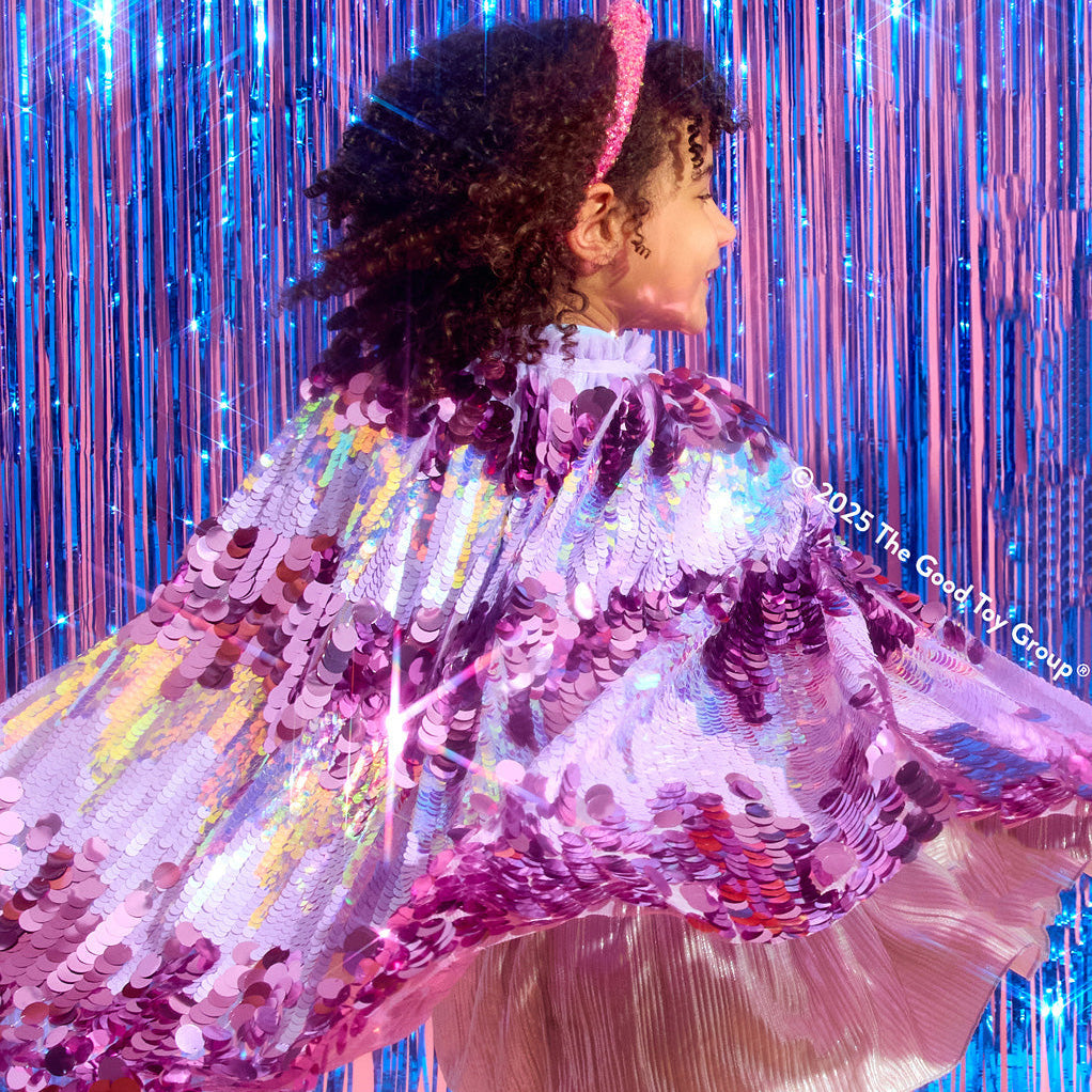 Great Pretenders The 5th Avenue Purple Pailette Cape, size 4/6